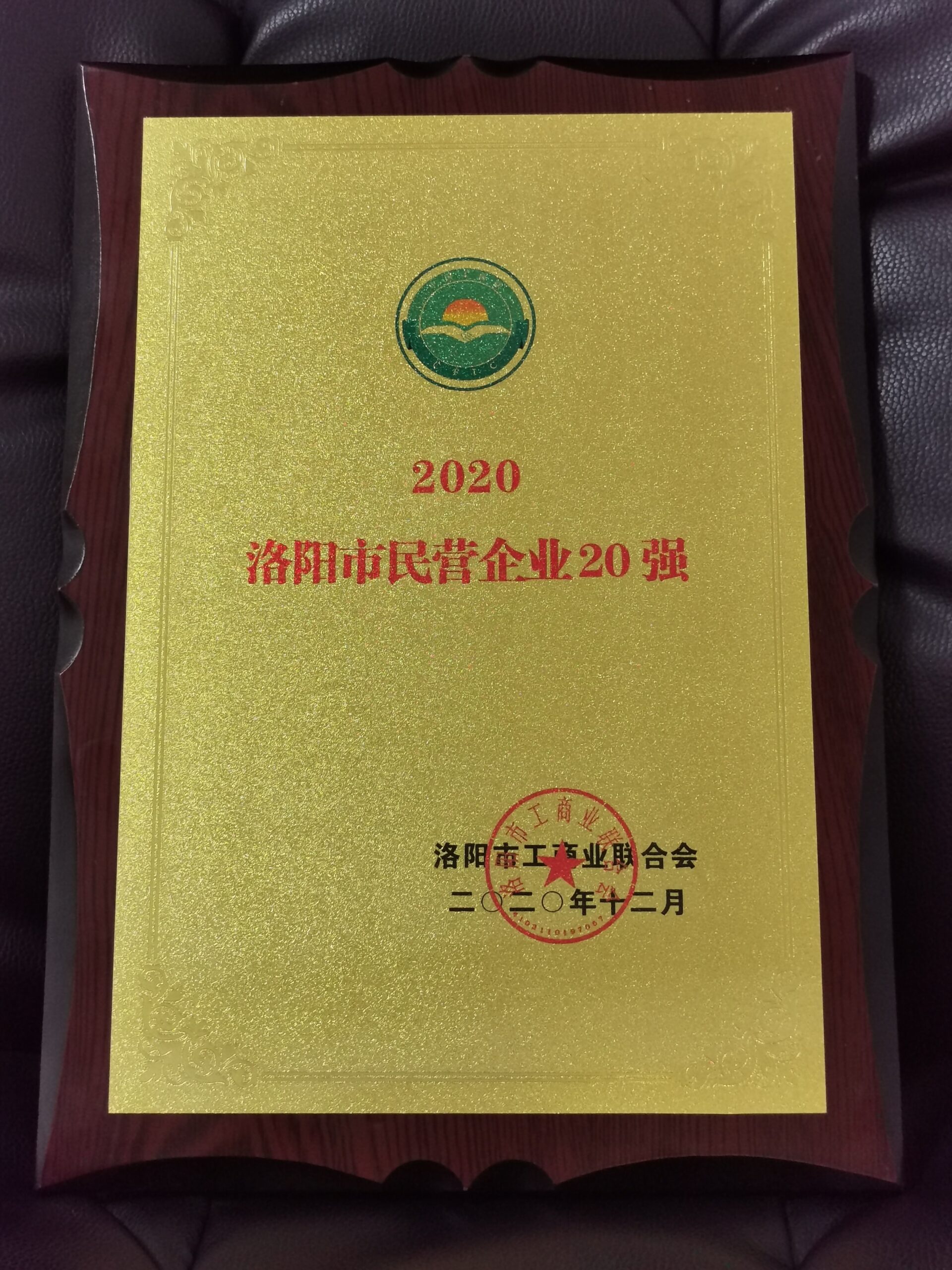 河南申泰控股集團喜獲“2020洛陽民營企業(yè)20強”